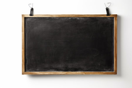 A classic chalkboard displayed on a white background. Perfect for creative projects and presentations.の素材
