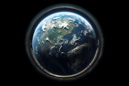 Discover the awe-inspiring beauty of Earth from a celestial vantage point through stunning generative AI artworkの素材