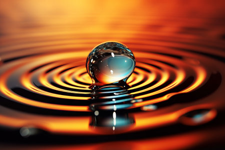 Dive into the mesmerizing world of a water drop abstract art piece created through Generative AIの素材
