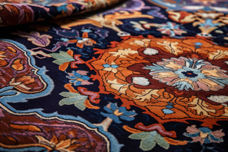 Discover the allure of Indian carpets through captivating illustrations created by Generative AIの素材