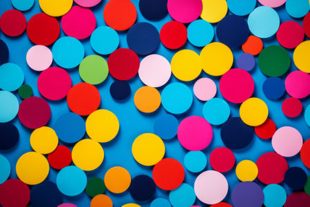 Dive into the world of vibrant pop art and polka dots with this captivating illustration. Created using the power of generative AIの素材