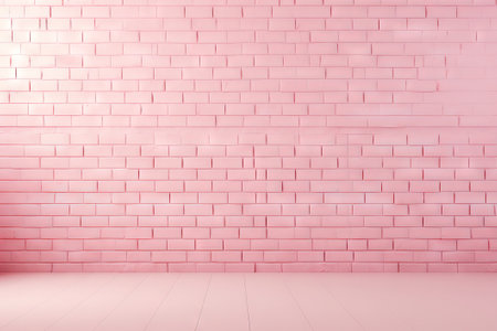 Elegance meets industrial charm in a pink brick wall setting, created using Generative AI.の素材