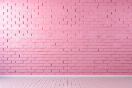 Elegance meets industrial charm in a pink brick wall setting, created using Generative AI.の素材