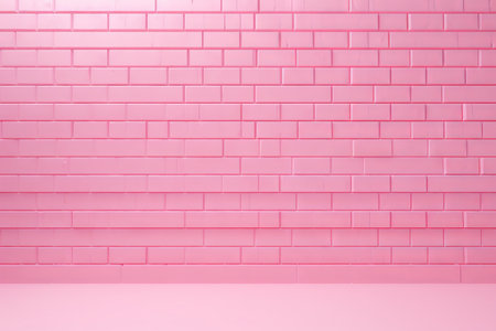 Elegance meets industrial charm in a pink brick wall setting, created using Generative AI.の素材