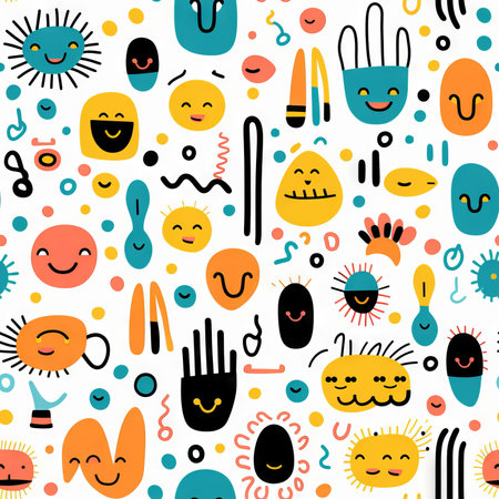 Vibrant and charming monsters created through Generative AIの素材