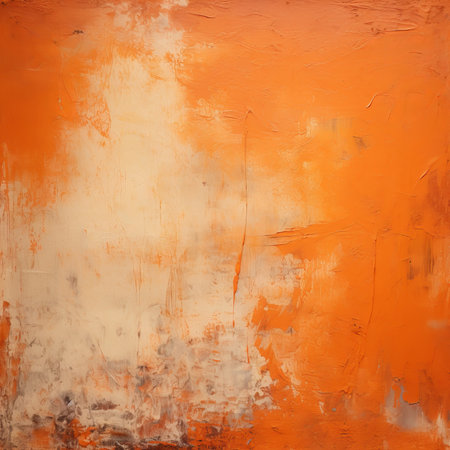 Explore the joyful solarization of an orange-painted surface. A burst of color and textureの素材