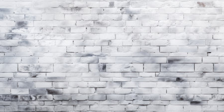 Experience tranquility with a white brick wall featuring thin bricks, perfect for minimalist backgrounds. Generative AIの素材