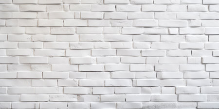 Experience tranquility with a white brick wall featuring thin bricks, perfect for minimalist backgrounds. Generative AIの素材