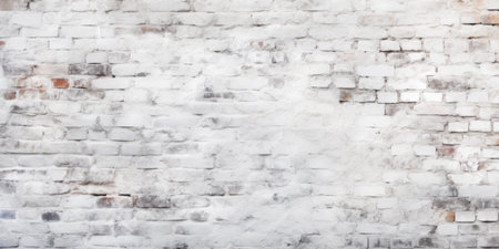 Experience tranquility with a white brick wall featuring thin bricks, perfect for minimalist backgrounds. Generative AIの素材