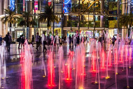 Paragon siam Bangkok mall in night scene on April 24 2017のeditorial素材