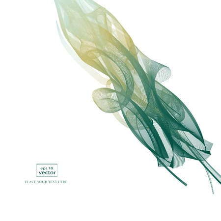 Wavy lines with a gradient of abstract formsのイラスト素材