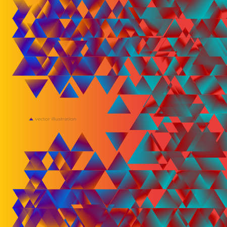 Colorful abstract background consisting of triangles with gradient fillのイラスト素材
