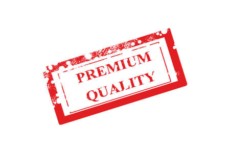 Premium quality rubber stamp vector illustration red.のイラスト素材