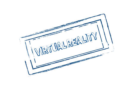 Virtual Reality rubber stamp vector illustrationのイラスト素材