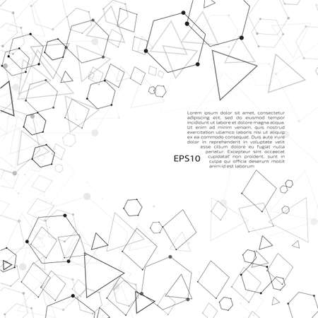 Abstract graphics from simple elements, triangle, polygon, rhombusのイラスト素材