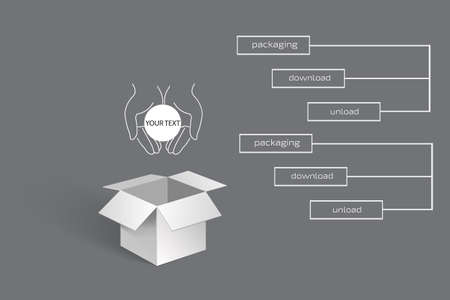 Storage box and packagingのイラスト素材