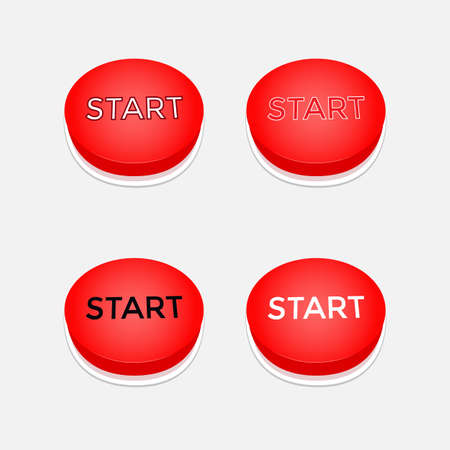 Push button start redのイラスト素材