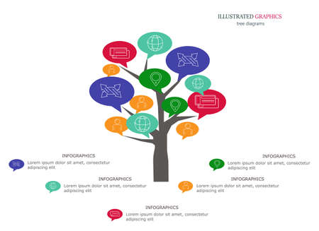 Illustrated graphics for the layout workflowのイラスト素材
