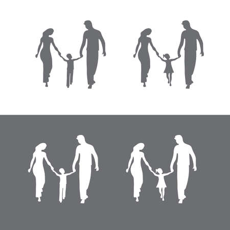 Family Icon flat style. Parents symbol for your web site design, logo, app, UI. Vector illustration, EPS10.のイラスト素材