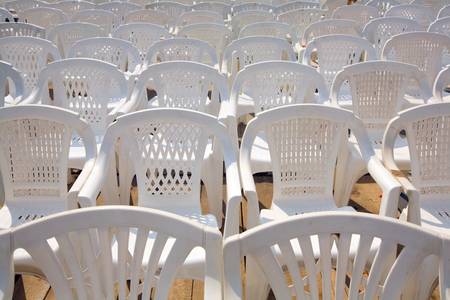 plastic chairsの写真素材