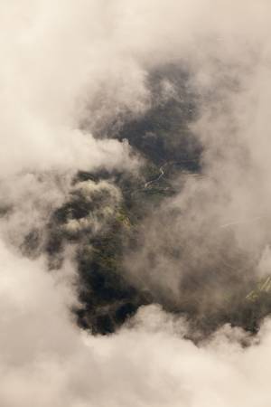 View from the top of Tungurahua volcano in Ecuador. About 4200m altitude where the photo was taken.の写真素材