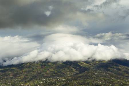 view from the top of Tungurahua volcano in Ecuador. about 4200m altitude where the photo was taken.の写真素材