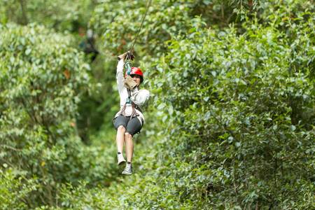 zipline adventure in ecuadorian rainforest, banos de agua santa