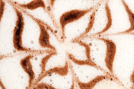 hand decorated coffee cream closeupの写真素材