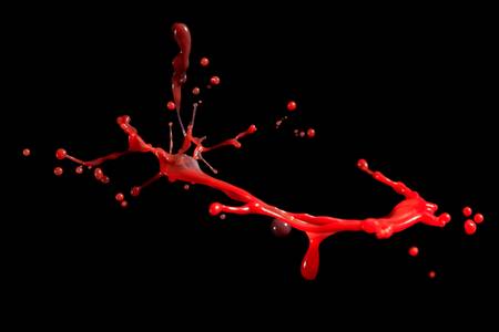 colored liquids collision, macro shotの写真素材