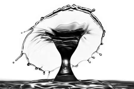 water shapes on white backgroundの写真素材
