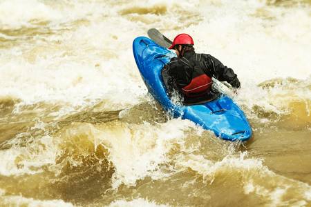 river rafting in kayak, ecuador , south americaの写真素材
