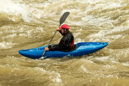 river rafting in kayak, ecuador , south americaの写真素材