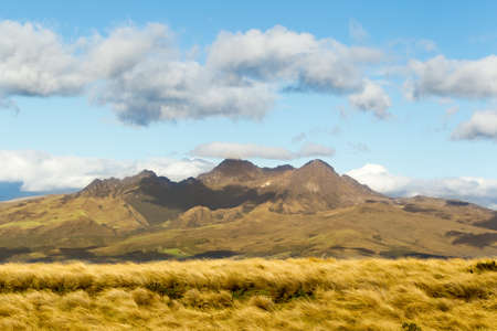 pasochoa volcano, view from iliniza volcano refugee, ecuadorian andes.