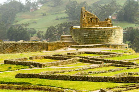 Temple of the Sun ruins at Ingapirca Ecuadorの写真素材
