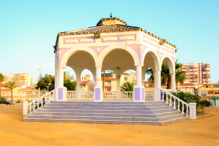 Old Orchestra Kiosk In Torre Del Mar Costa Del Sol Andalusia Spainの写真素材