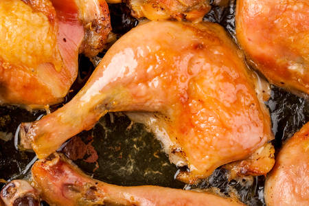 Crispy Chicken Drumstick Prepared In The Oven Studio Shot
