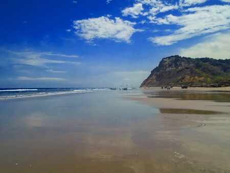 San Clemente beach in Ecuadorの写真素材