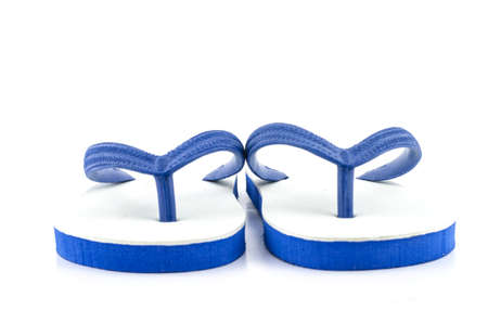 blue white slippersの写真素材