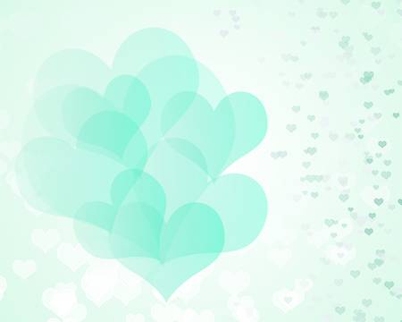 green heart of valentine on soft backgroundの写真素材