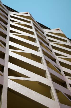 building texture and blue sky