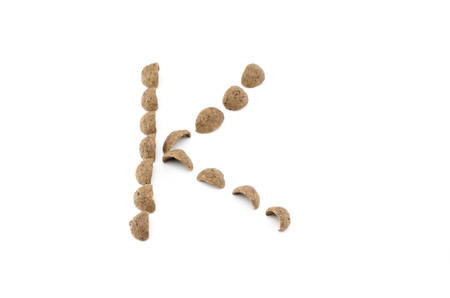 cereals alphabet isolated on white background