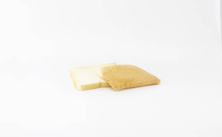 sliced bread isolated on white background