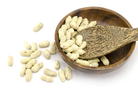 food bean roasted groundnuts on wood texture background