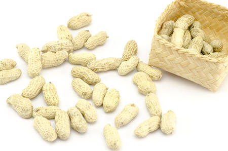 food bean roasted groundnuts on wood texture background