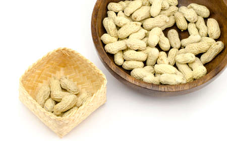 food bean roasted groundnuts on wood texture background