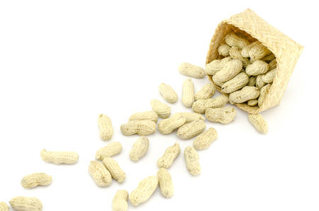 food bean roasted groundnuts on wood texture background