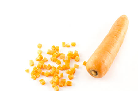 food vegetable orange carrot isolated on white backgroundの写真素材