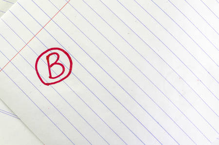 grade b on line paper backgroundの写真素材