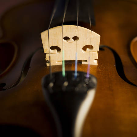 "time to practice violin" violin in vintage style on wood backgroundの写真素材