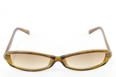 brown sunglasses isolated on white background